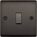 BG Nexus Metal Black Nickel 1G 2W Light Switch NBN12 Available from RS Electrical Supplies