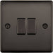 BG Nexus Metal Black Nickel 2G 2W Light Switch NBN42 Available from RS Electrical Supplies