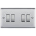 BG Nexus Metal Brushed Steel 4G 2W Light Switch NBS44 Available from RS Electrical Supplies
