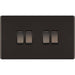 BG Nexus Screwless Black Nickel 4G 2W Light Switch FBN44 Available from RS Electrical Supplies