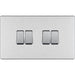 BG Nexus Screwless Brushed Steel 4G 2W Light Switch FBS44 Available from RS Electrical Supplies