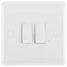 BG White Moulded 2G 2W Light Switch 842 Available from RS Electrical Supplies