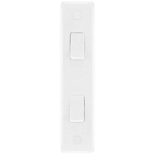 BG White Moulded 2G Architrave Switch 848 Available from RS Electrical Supplies