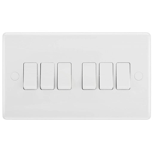 BG White Moulded 6G 2W Light Switch 846 Available from RS Electrical Supplies