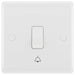BG White Moulded Retractive Bell Push Switch 814 Available from RS Electrical Supplies