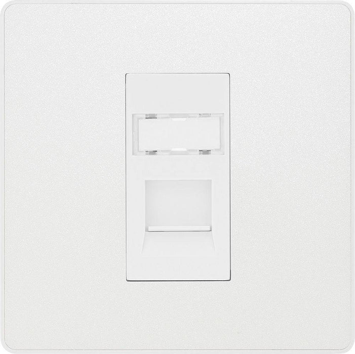 BG Evolve Pearl White RJ45 Cat6 Data Outlet PCDCLRJ4516W Available from RS Electrical Supplies