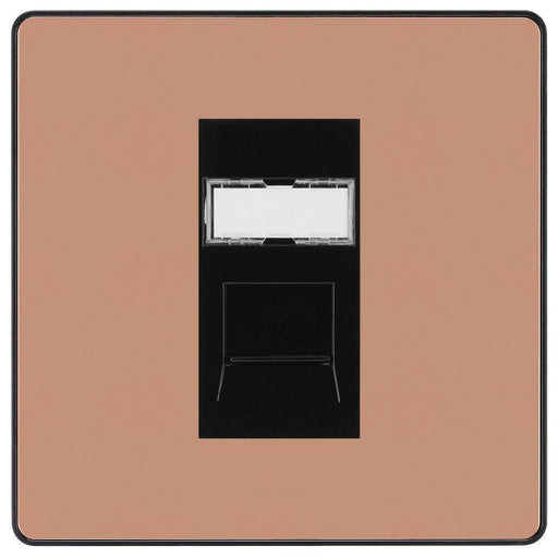 BG Evolve Polished Copper RJ45 Cat5E Data Outlet PCDCPRJ451B Available from RS Electrical Supplies