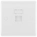 BG White Moulded RJ45 Cat5E Data Outlet 8RJ45/1 Available from RS Electrical Supplies