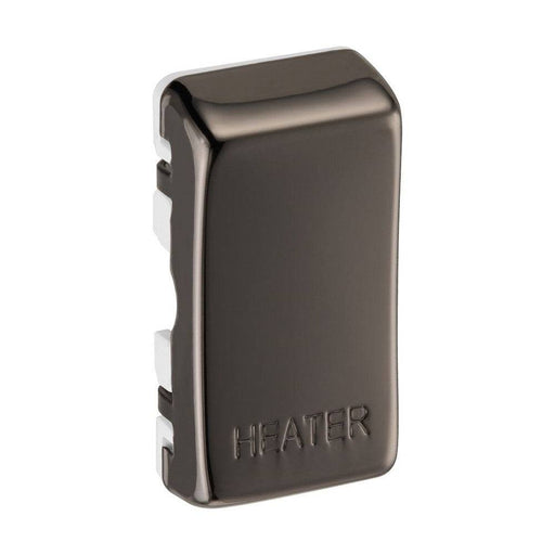 BG Grid Black Nickel Engraved 'Heater' Rocker RRHTBN Available from RS Electrical Supplies
