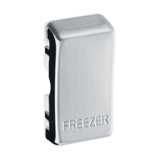 BG Grid Brushed Steel Engraved 'Freezer' Rocker RRFZBS Available from RS Electrical Supplies