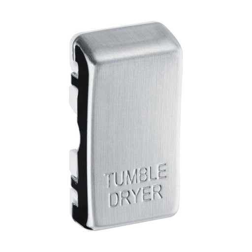 BG Grid Brushed Steel Engraved 'Tumble Dryer' Rocker RRTDBS Available from RS Electrical Supplies
