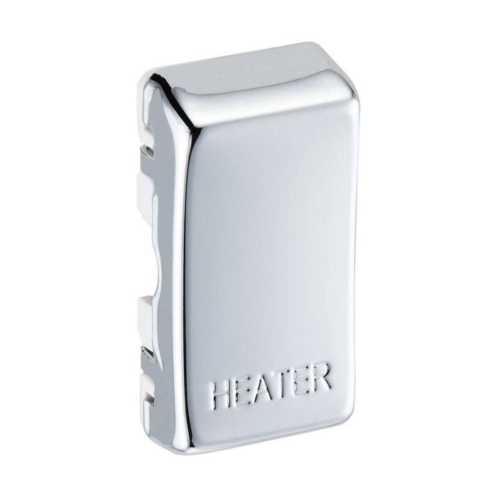 BG Polished Chrome Grid Engraved 'Heater' Rocker RRHTPC Available from RS Electrical Supplies