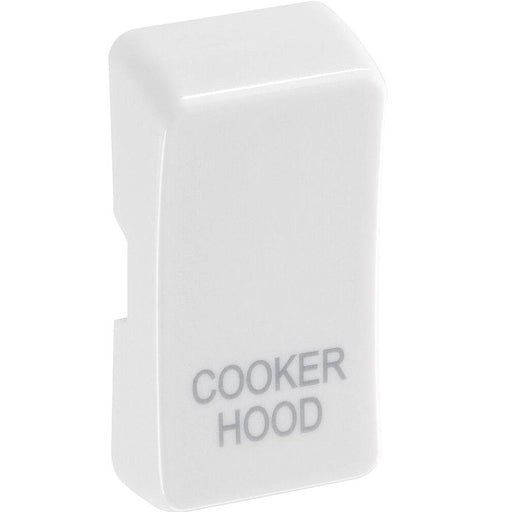 BG White Moulded PVC Engraved Cooker Hood Grid Rocker Cap RRCHW Available from RS Electrical Supplies
