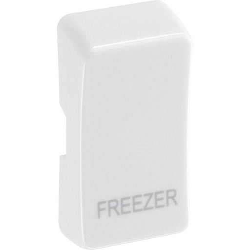 BG White Moulded PVC Engraved Freezer Grid Rocker Cap RRFZW Available from RS Electrical Supplies