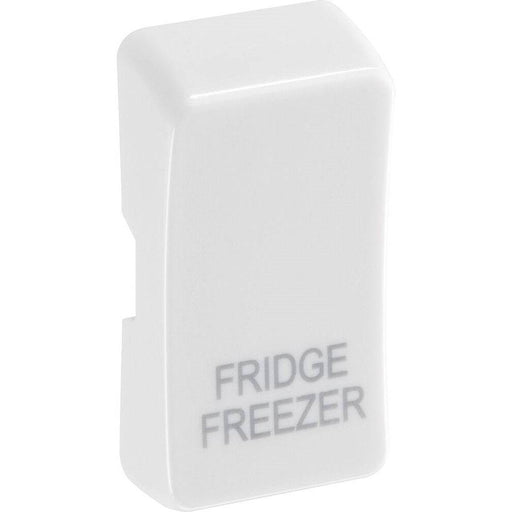 BG White Moulded PVC Engraved Fridge Freezer Grid Rocker Cap RRFFW Available from RS Electrical Supplies