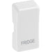 BG White Moulded PVC Engraved Fridge Grid Rocker Cap RRFDW Available from RS Electrical Supplies