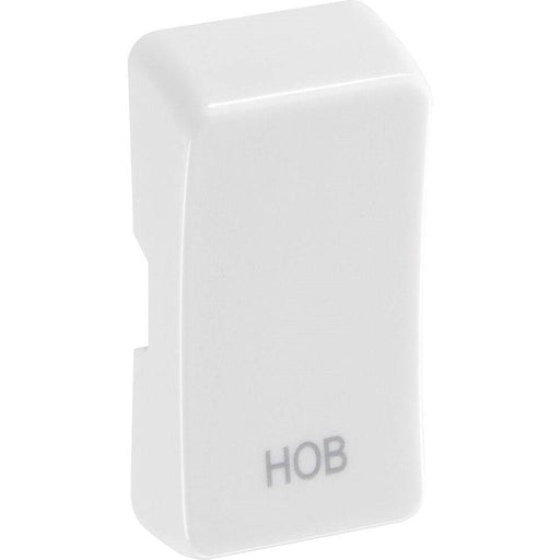 BG White Moulded PVC Engraved Hob Grid Rocker Cap RRHBW Available from RS Electrical Supplies