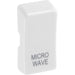 BG White Moulded PVC Engraved Microwave Grid Rocker Cap RRMWW Available from RS Electrical Supplies