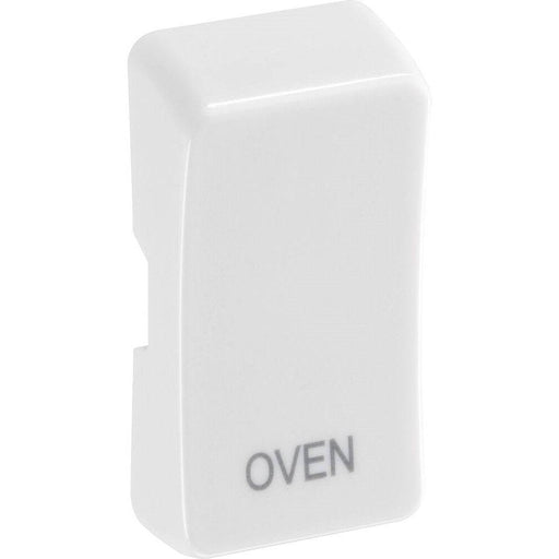 BG White Moulded PVC Engraved Oven Grid Rocker Cap RROVW Available from RS Electrical Supplies
