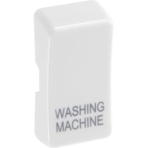 BG White Moulded PVC Engraved Washing Machine Grid Rocker Cap RRWMW Available from RS Electrical Supplies