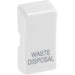 BG White Moulded PVC Engraved Waste Disposal Grid Rocker Cap RRWDISW Available from RS Electrical Supplies