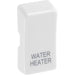 BG White Moulded PVC Engraved Water Heater Grid Rocker Cap RRWHW Available from RS Electrical Supplies