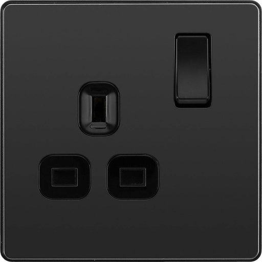 BG Evolve Black Chrome 13A Single Socket PCDBC21B Available from RS Electrical Supplies