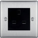 BG Nexus Metal Brushed Steel 13A Unswitched Socket NBSUSSB Available from RS Electrical Supplies