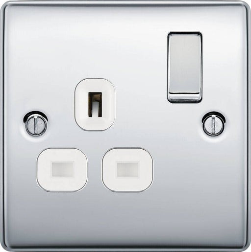 BG Nexus Metal Polished Chrome 13A Single Socket NPC21W Available from RS Electrical Supplies