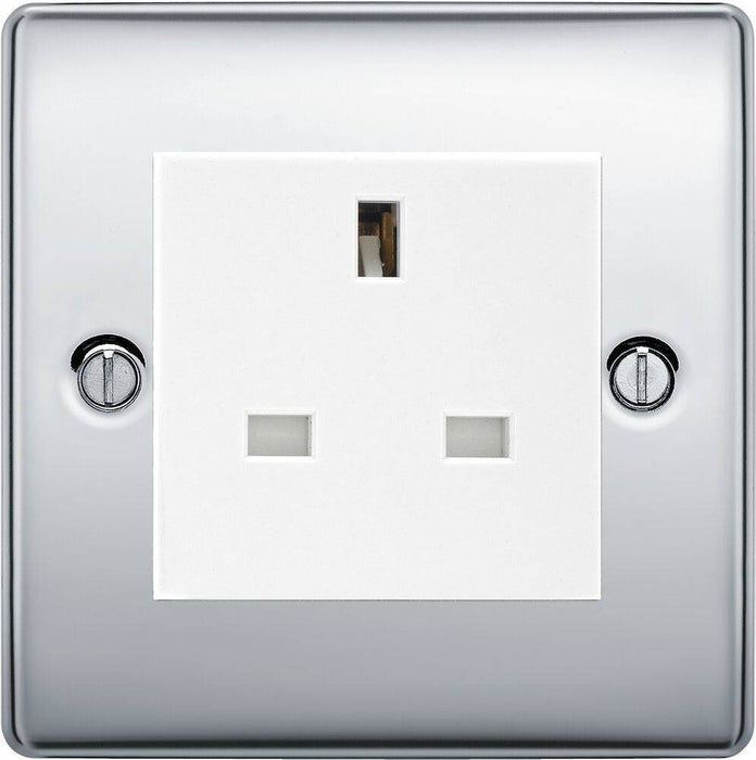 BG Nexus Metal Polished Chrome 13A Unswitched Socket NPCUSSW Available from RS Electrical Supplies