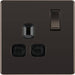 BG Nexus Screwless Black Nickel 13A Single Socket FBN21B Available from RS Electrical Supplies
