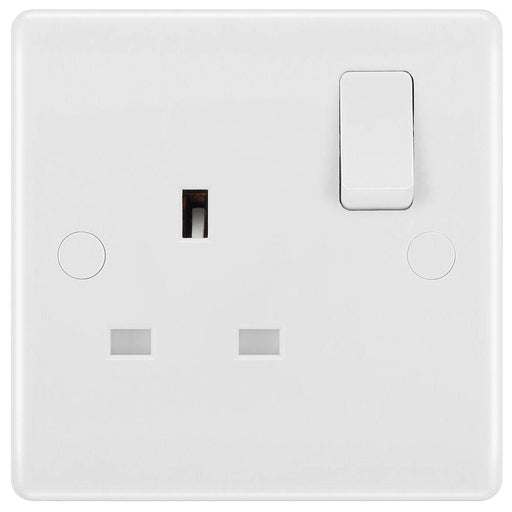 BG White Moulded 13A SP Single Socket 821 Available from RS Electrical Supplies