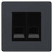 BG Evolve Matt Grey Double Master Telephone Socket PCDMGBTM2B Available from RS Electrical Supplies