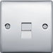BG Nexus Metal Polished Chrome Secondary Telephone Socket NPCBTS1 Available from RS Electrical Supplies