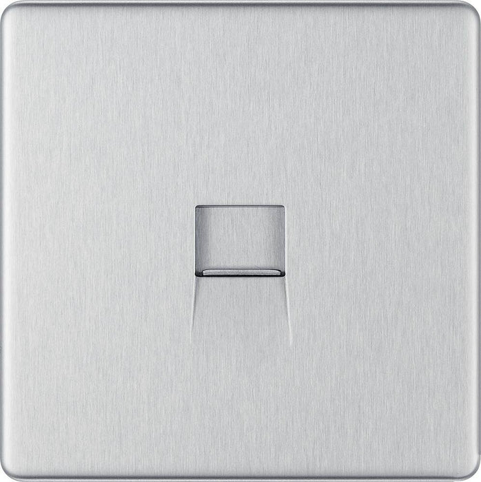 BG Nexus Screwless Brushed Steel Master Telephone Socket FBSBTM1 Available from RS Electrical Supplies