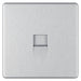 BG Nexus Screwless Brushed Steel Secondary Telephone Socket FBSBTS1 Available from RS Electrical Supplies