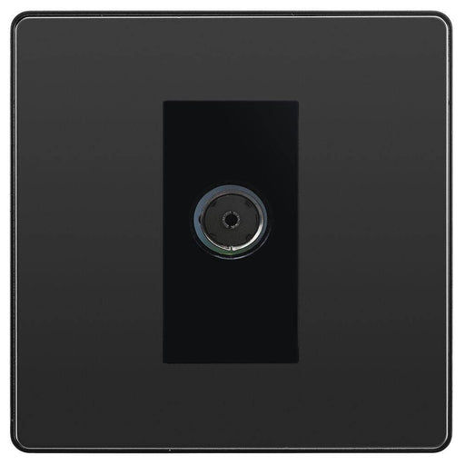 BG Evolve Black Chrome Co axial Socket PCDBC60B Available from RS Electrical Supplies