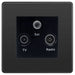 BG Evolve Black Chrome TV/FM/SAT Socket PCDBCTRIB Available from RS Electrical Supplies