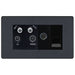 BG Evolve Matt Grey TV/FM/SAT Combination TV Socket PCDMGQUAD2B Available from RS Electrical Supplies