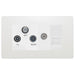 BG Evolve Pearl White TV/FM/SAT Combination TV Socket PCDCLTRI2W Available from RS Electrical Supplies