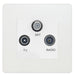 BG Evolve Pearl White TV/FM/SAT Socket PCDCLTRIW Available from RS Electrical Supplies