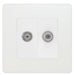BG Evolve Pearl White TV & Satellite Socket PCDCLTVSATW Available from RS Electrical Supplies
