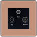 BG Evolve Polished Copper TV/FM/SAT Socket PCDCPTRIB Available from RS Electrical Supplies
