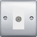 BG Nexus Metal Polished Chrome Co-axial Socket NPC60W Available from RS Electrical Supplies