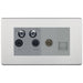 BG Nexus Screwless Brushed Steel Combination TV Socket FBS69G Available from RS Electrical Supplies