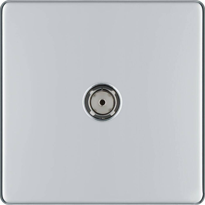 BG Nexus Screwless Polished Chrome Co-axial Socket FPC60 Available from RS Electrical Supplies