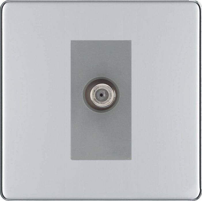 BG Nexus Screwless Polished Chrome Satellite Socket FPC64G Available from RS Electrical Supplies