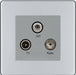 BG Nexus Screwless Polished Chrome TV/FM/SAT Socket FPC67G Available from RS Electrical Supplies