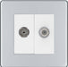 BG Nexus Screwless Polished Chrome TV & Satellite Socket FPC65W Available from RS Electrical Supplies