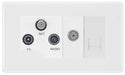 BG White Moulded Combination TV Socket 868 Available from RS Electrical Supplies